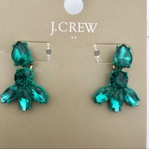J. Crew new green gem earrings